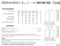 Knitting Pattern - Hayfield 7248 - Bonus Aran Tweed - Cardigan & Waistcoat